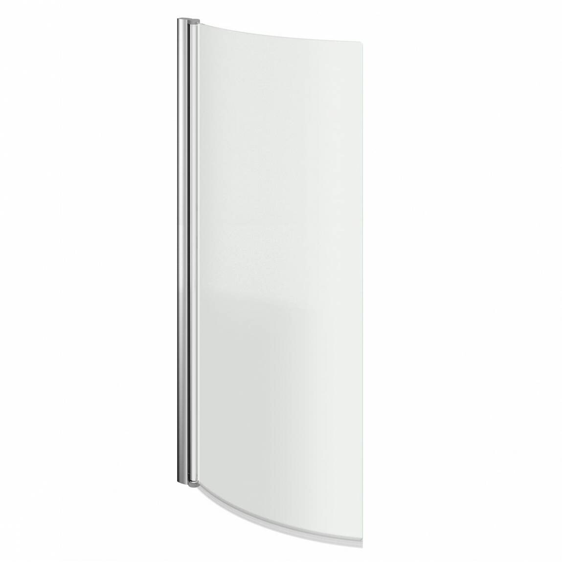Diamond 1700 x 700mm P-Shaped Shower Bath with Bath Screen Left Hand