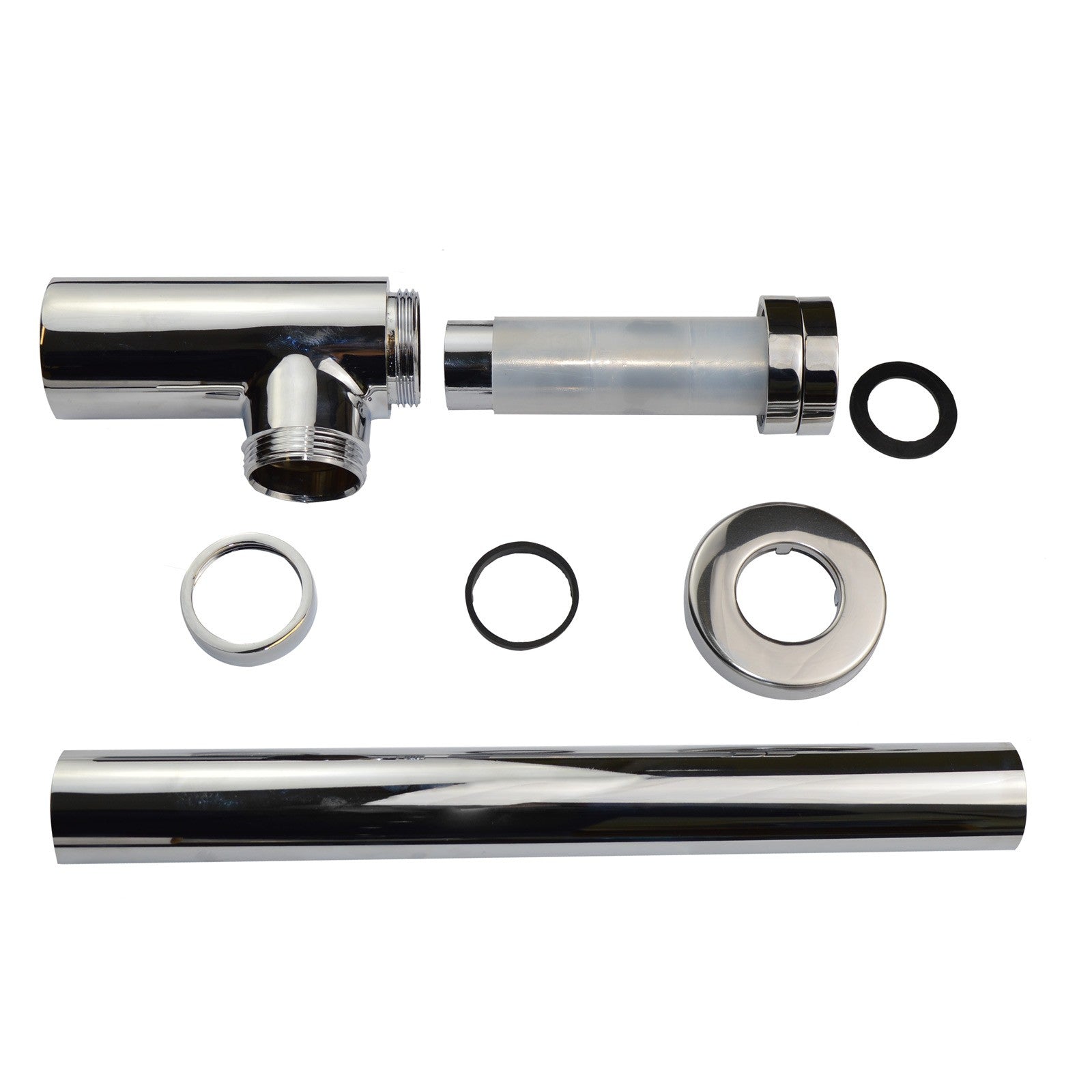 Chrome Bottle Trap and Unslotted Flip Waste for Bathroom Basin Sink