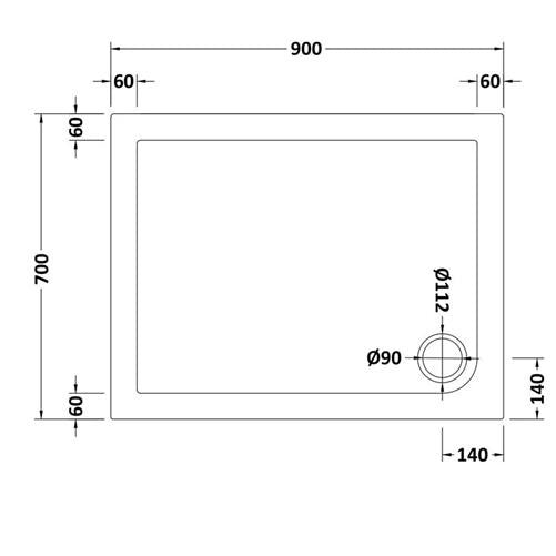 Brushed Brass 900mm Bi-fold Shower Door 700mm Side Panel Tempered Glass With Tray