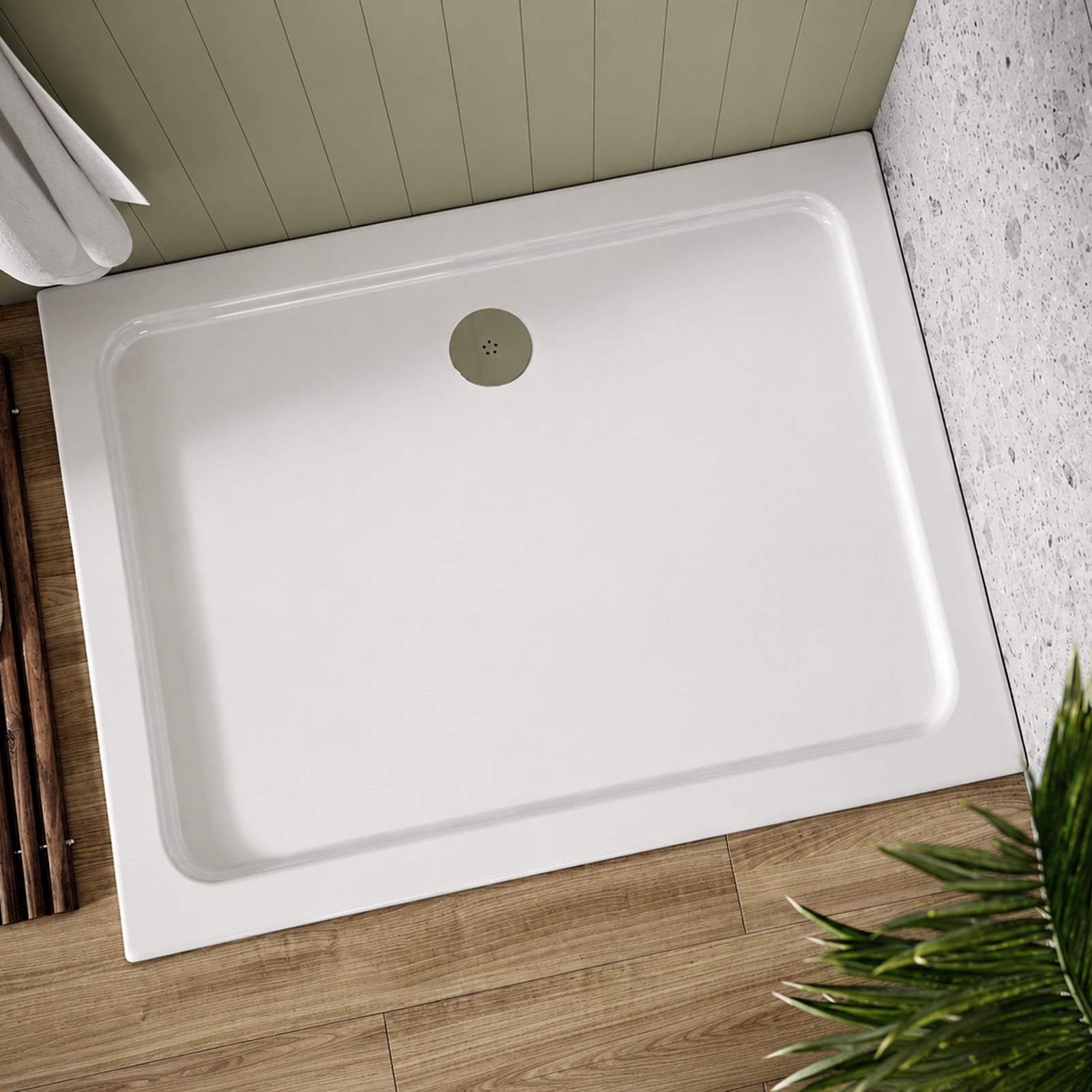1200 x 800 mm Rectangular Shower Tray White