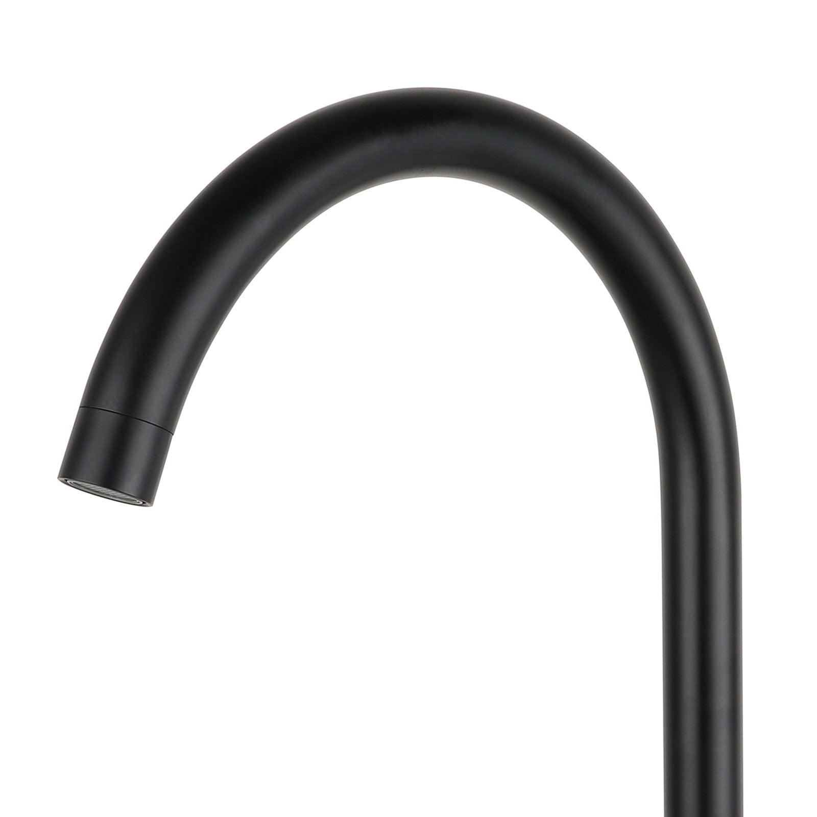 Matt Black Modern Kitchen Sink Swivel Mixer Tap Dual Lever