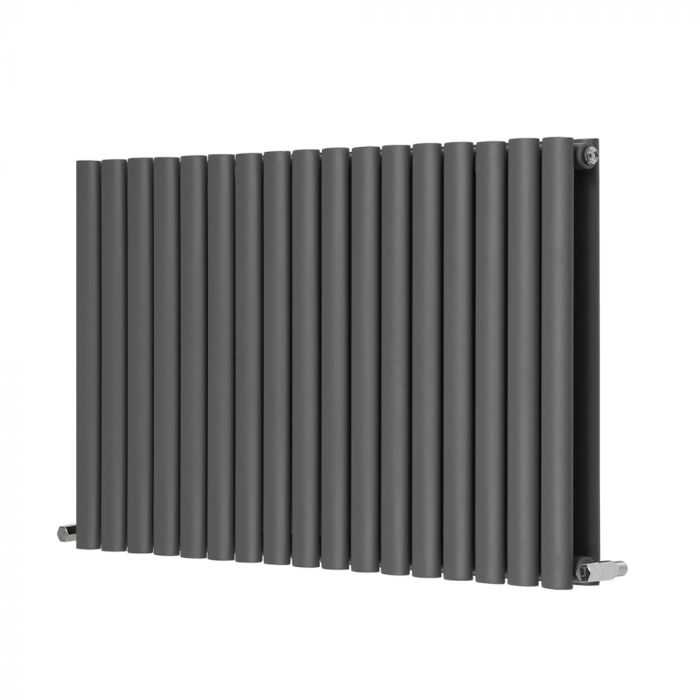 Norden 600 x 1003 mm Horizontal Double Oval Tube Anthracite Designer Radiator