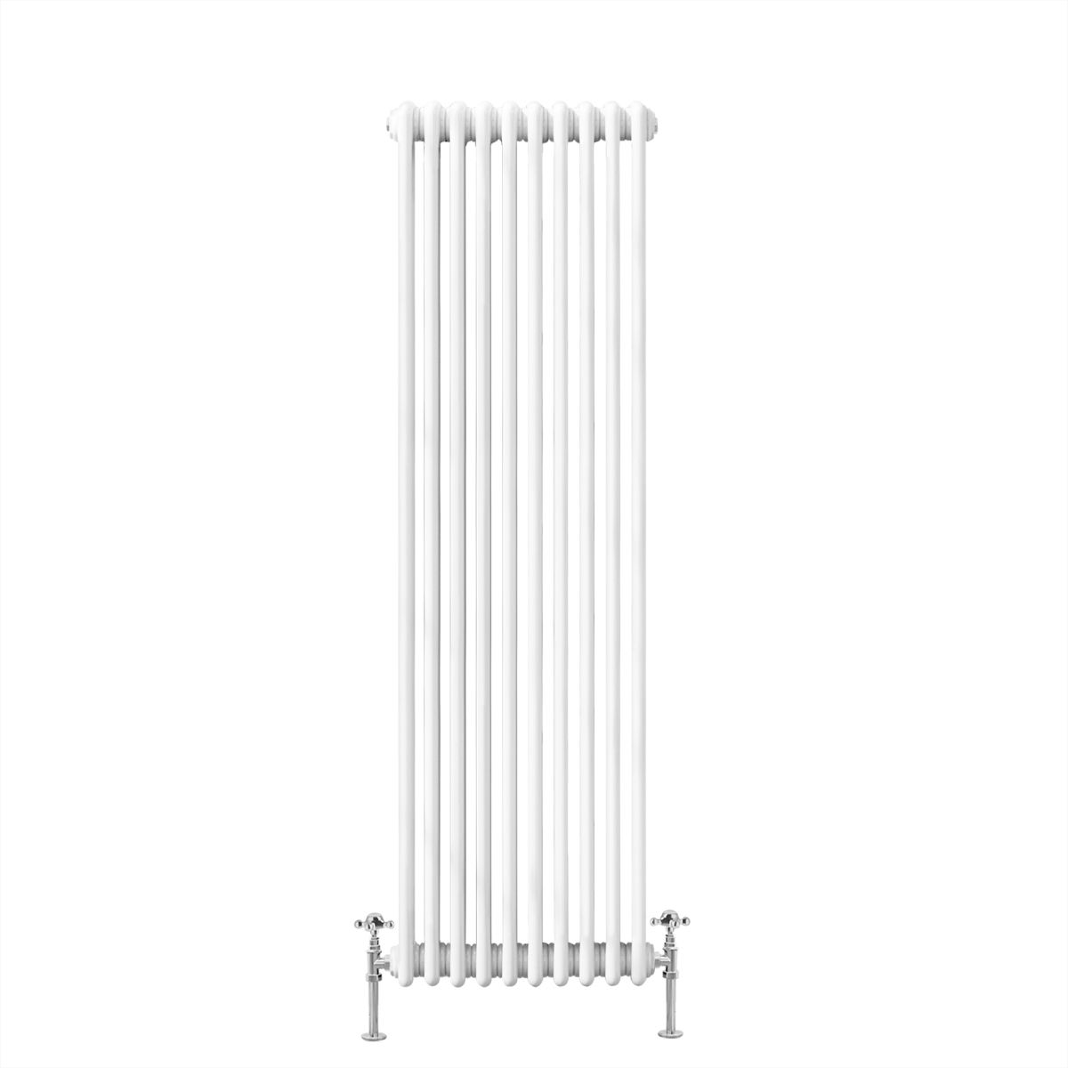 Norden 1800 x 470 mm Double Oval Tube Vertical White Designer Radiator