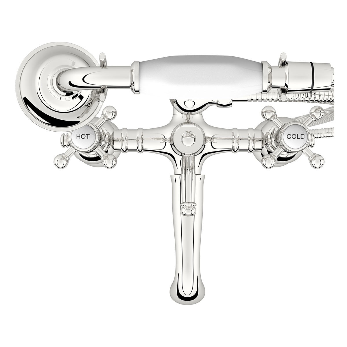 Churchill Traditional Deck Mounted Bath Shower Mixer Tap With Handheld Kit