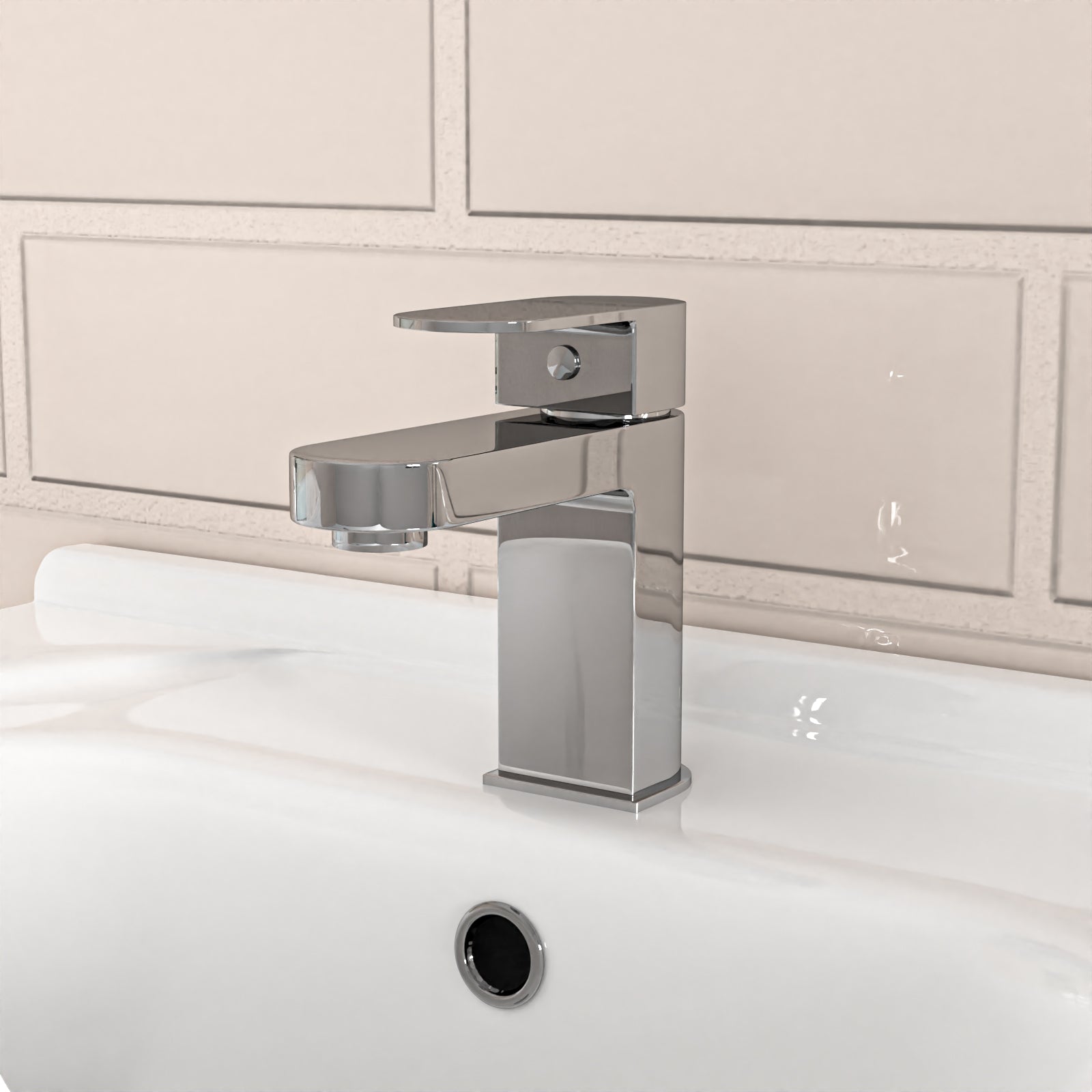 550mm Freestanding Doors Vanity with Close Coupled Toilet, Shower Bath & Taps Set