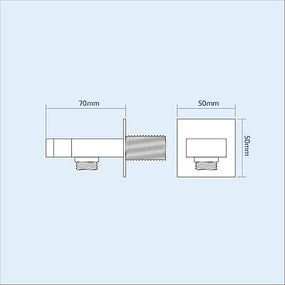 Temel Bathroom Shower Set Chrome Thermostatic Mixer Valve Head Square Design