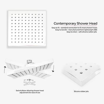 Temel 2 Dial 2 Way Square Concealed Thermostatic Mixer Valve Ceiling Hand Shower Set