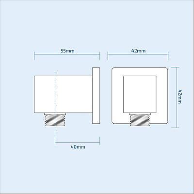 Temel Square Concealed 2 Outlet Thermostatic Mixer Shower Tap