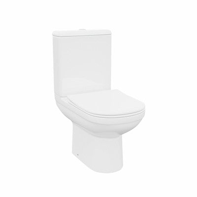 Modern Close Coupled Toilet Pan Cistern and Soft Close Toilet Seat