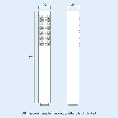 Temel 2 Dial 2 Way Square Concealed Thermostatic Mixer Valve Ceiling Hand Shower Set