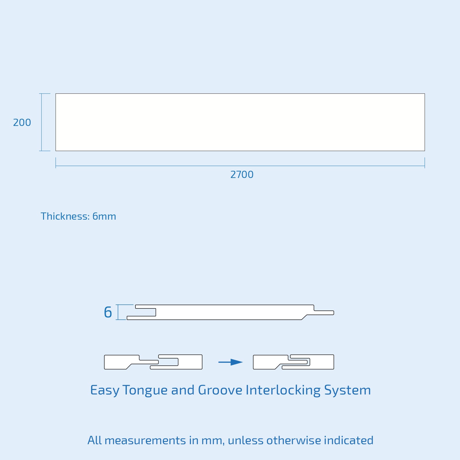 PVC Wall Panel Light Grey Marble Silver 2700mm x 200mm x 6mm Pack Of 5