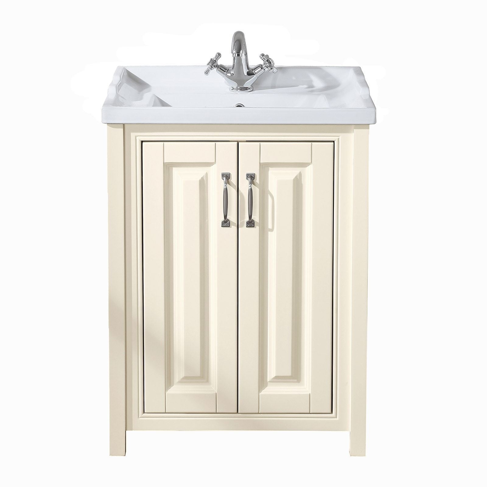 Chiltern 600mm Freestanding Vanity Basin Cabinet Ivory