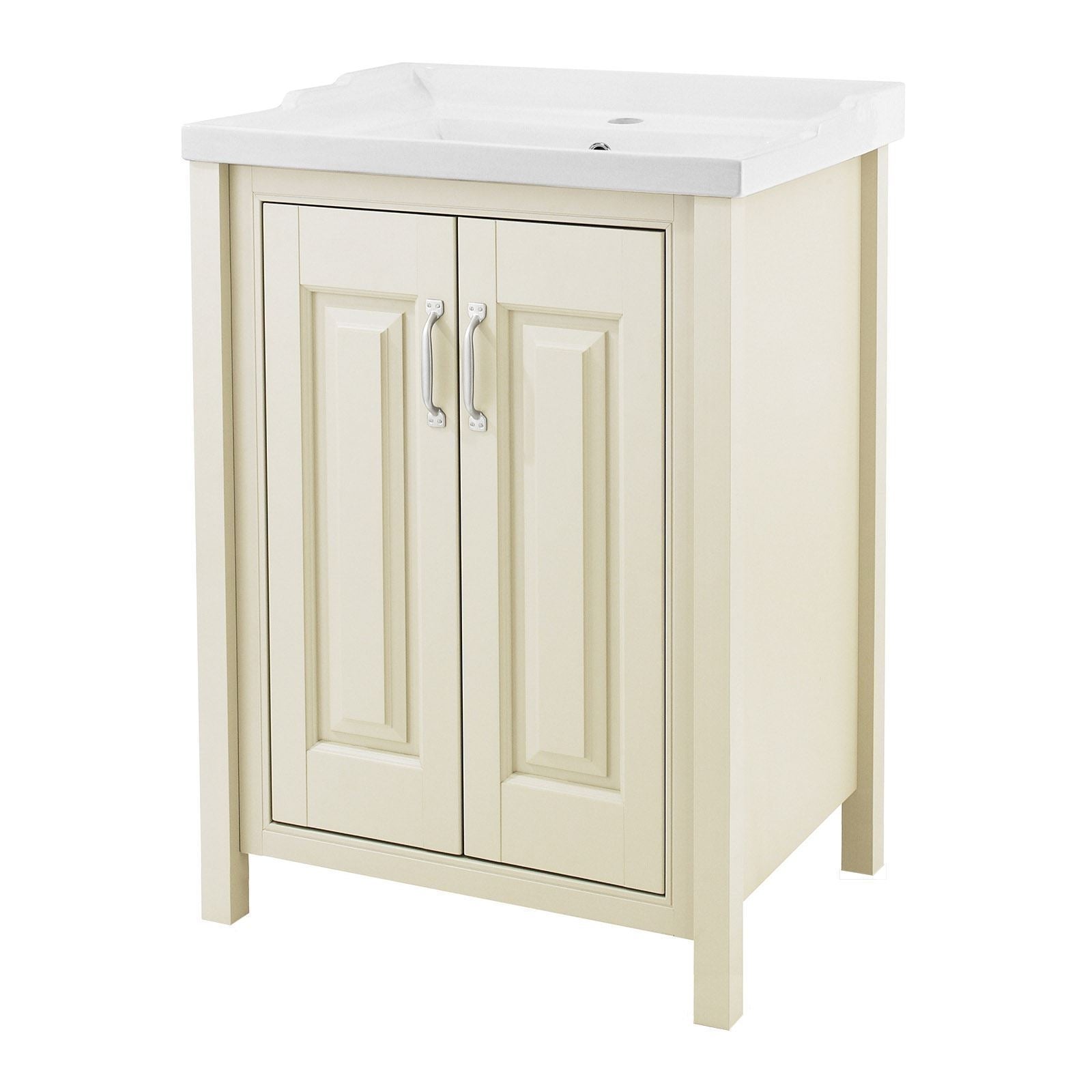 Chiltern 600mm Freestanding Vanity Basin Cabinet Ivory