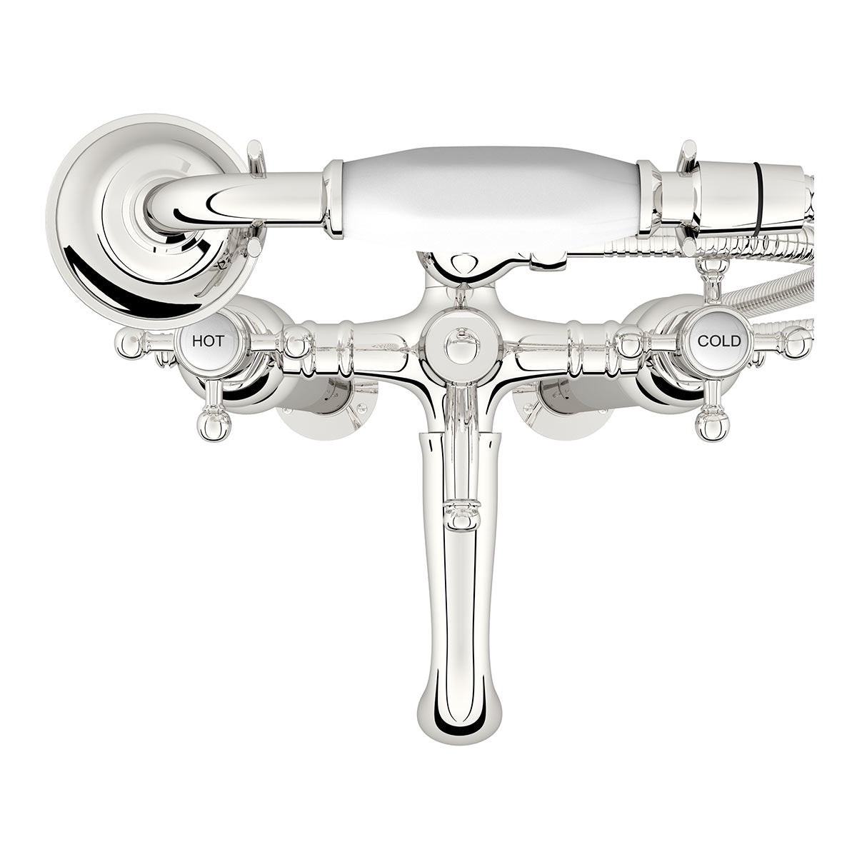 Churchill Traditional Freestanding Cross Head Bath Shower Mixer Tap With Handheld Kit