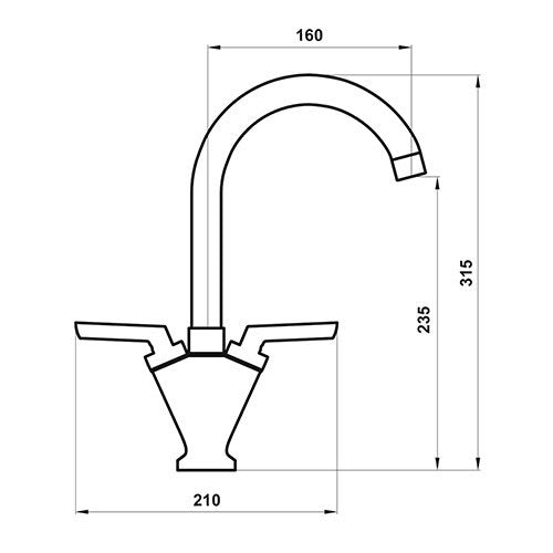 Fusion Swivel Kitchen Sink Mono Mixer Tap Brushed Nickel