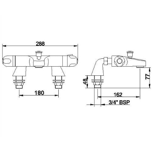 Winstead Multi Function Riser Slide Shower Rail Kit Square