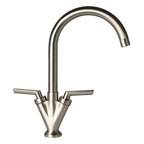 Fusion Swivel Kitchen Sink Mono Mixer Tap Brushed Nickel