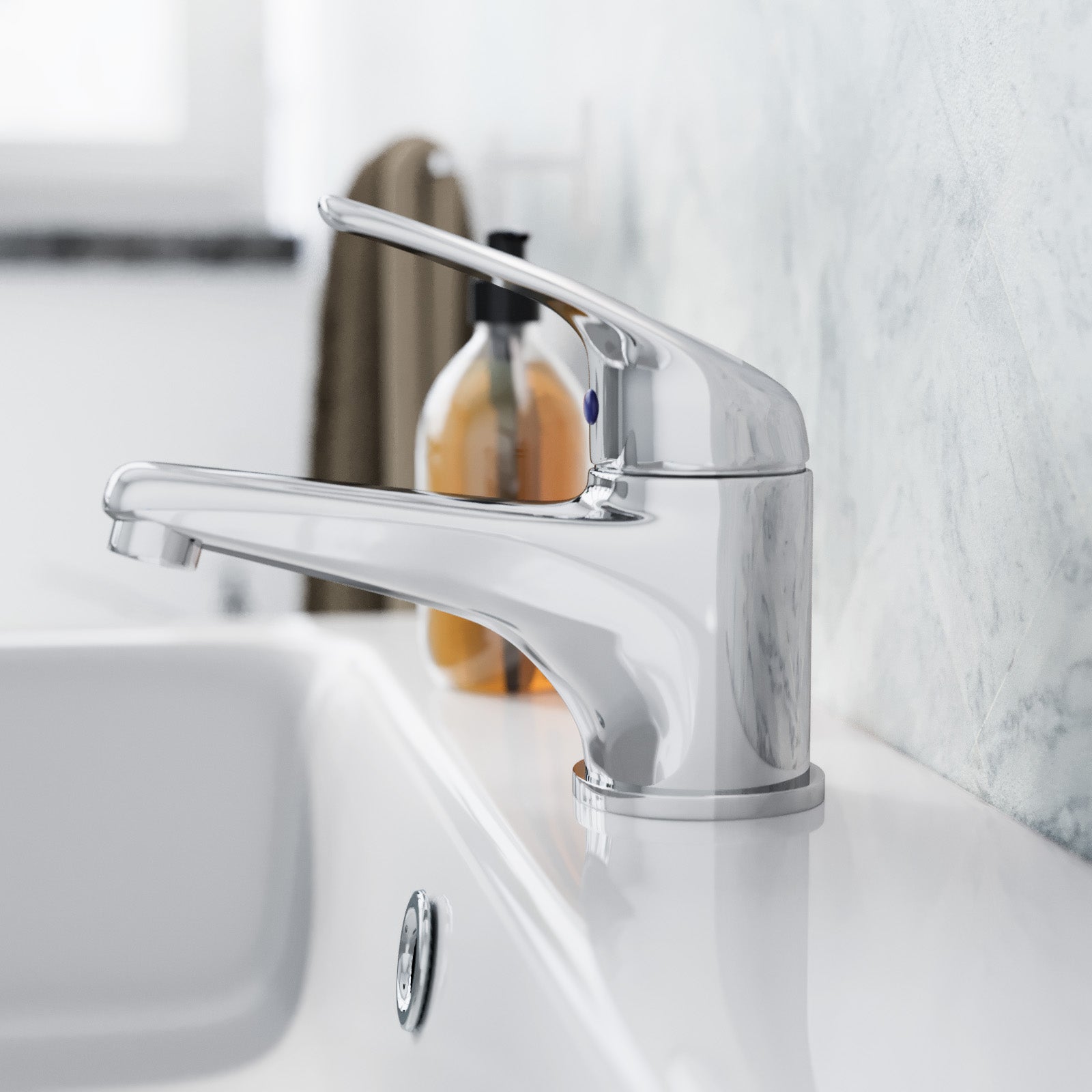Studio Contemporary Set Of Basin Mono Mixer Tap & Bath Shower Mixer Taps & Waste