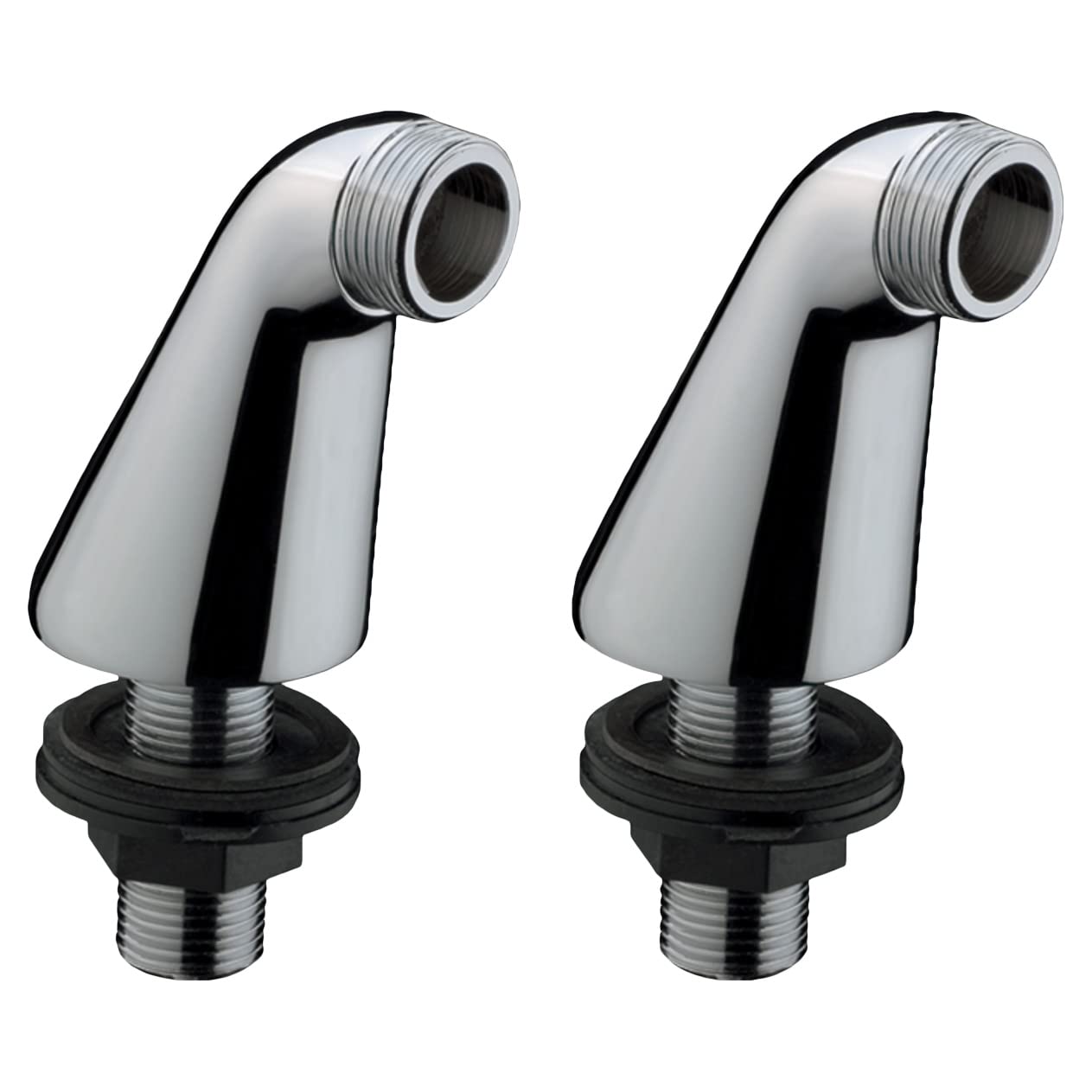 Pair Of Chrome Deck Mounted Bath Filler Shower Mixer Tap Legs Adapter Extension