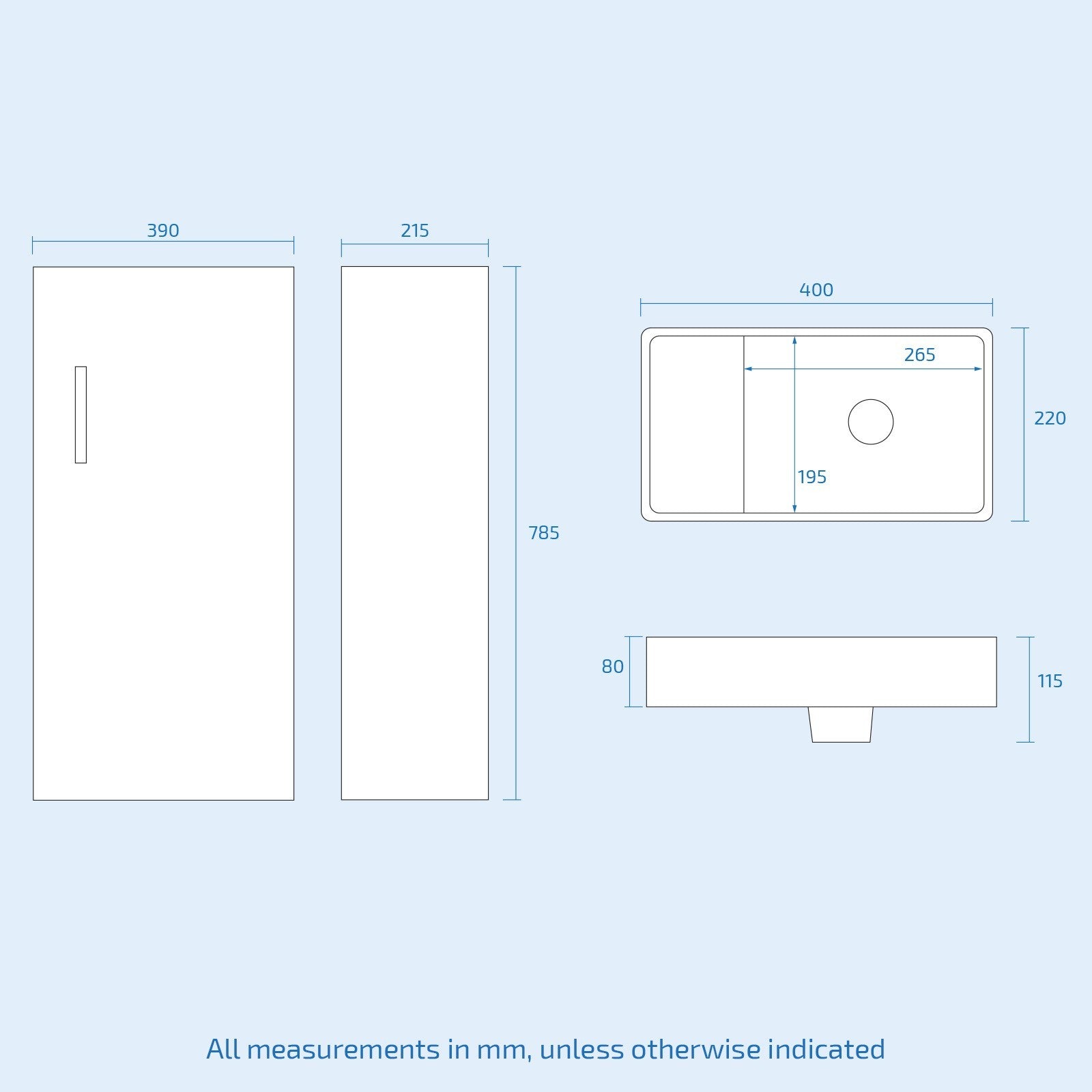 Nanuya 800mm Quadrant Shower Enclosure with Tray Close Coupled WC Toilet Floorstanding 400 mm Vanity