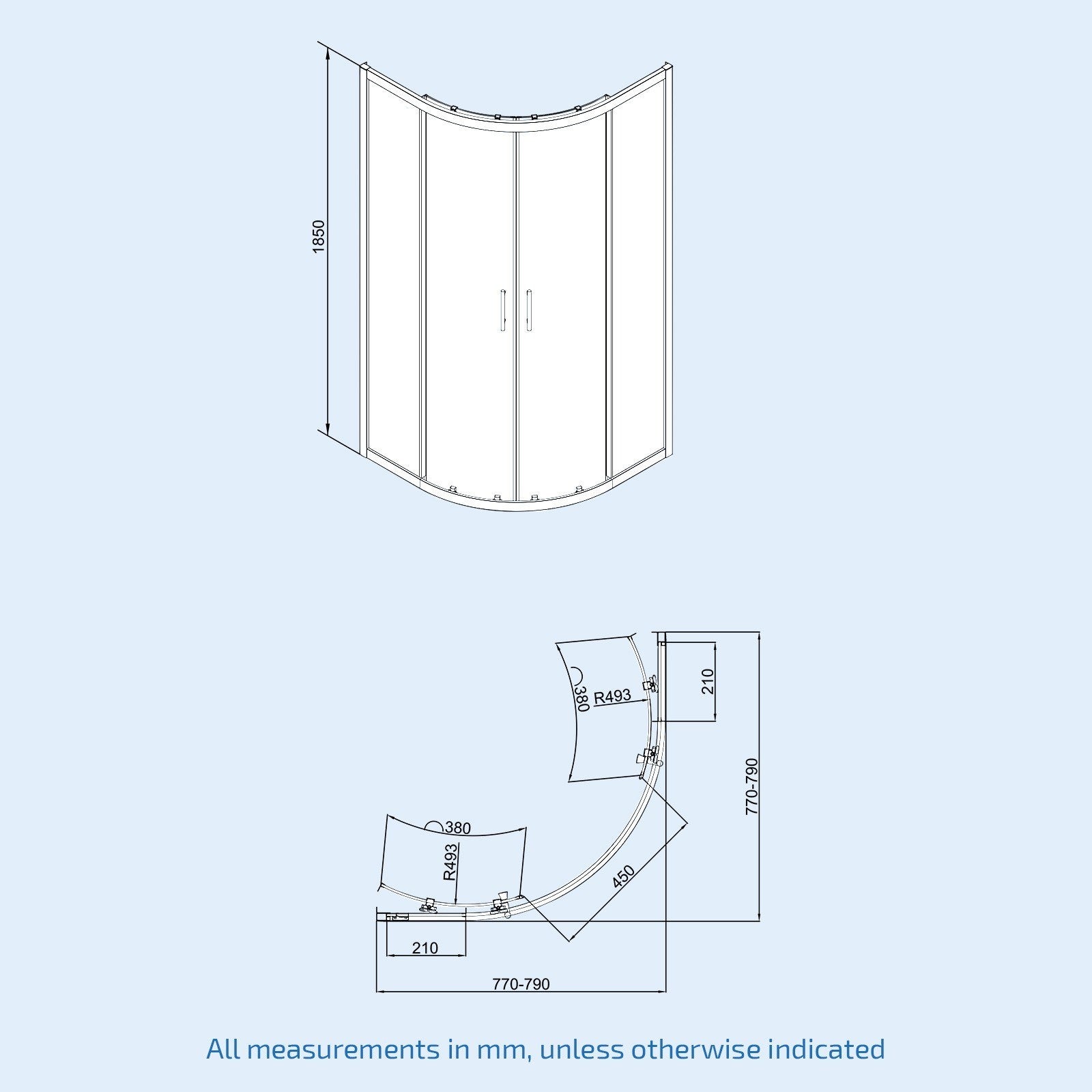 600mm Floorstanding Anthracite Cabinet With Basin & Square Rimless Toilet, 800mm Shower Screen