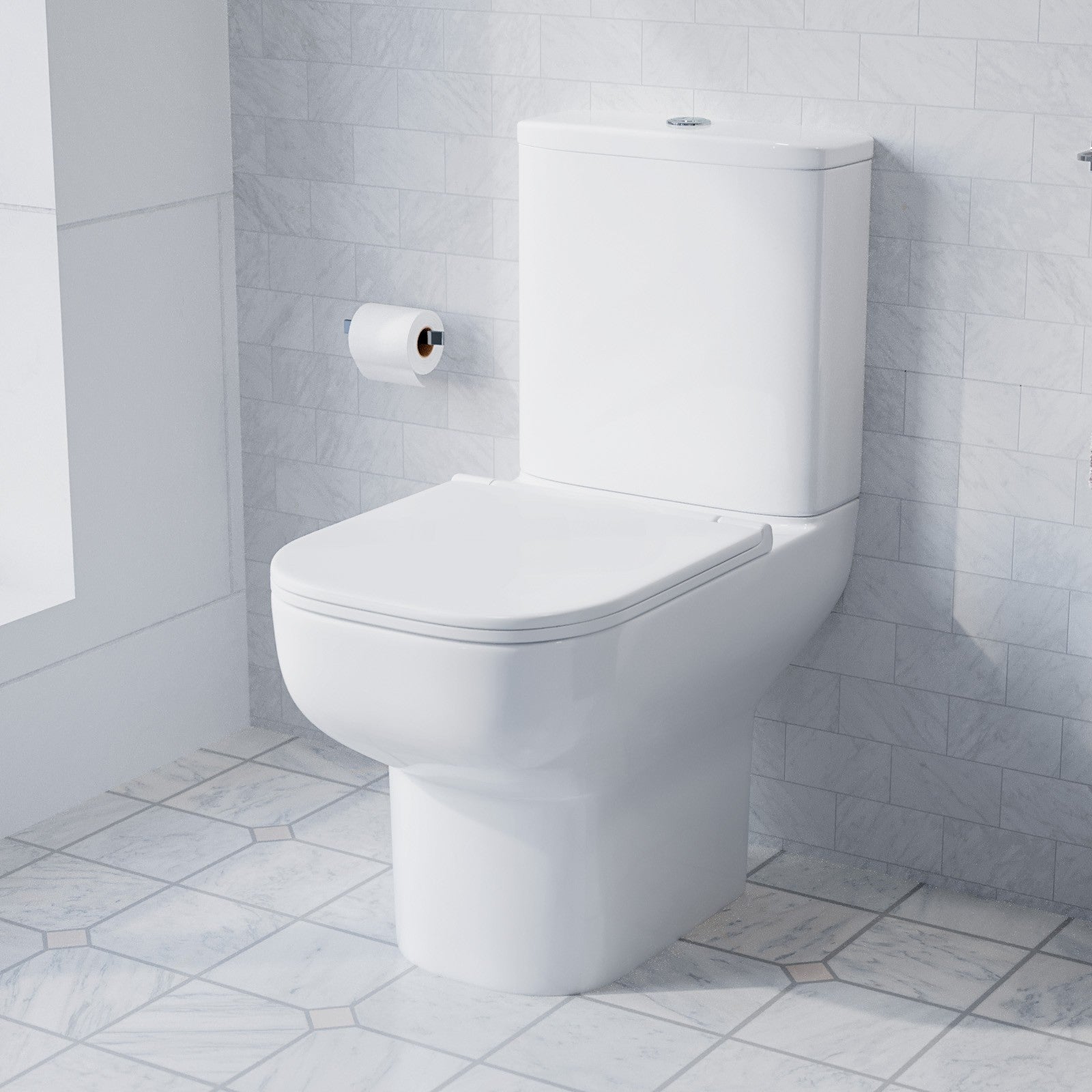 600mm Floor Standing Anthracite Cabinet With Basin & Toilet, 800mm Quadrant Screen