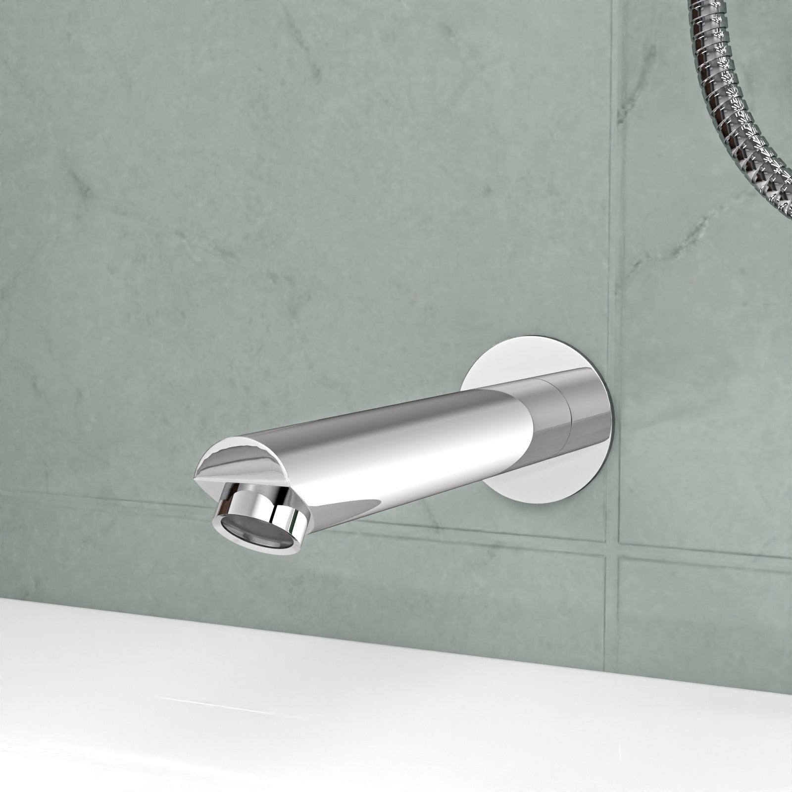 FLORA 3 way round concealed thermostatic mixer valve hand shower bath filler