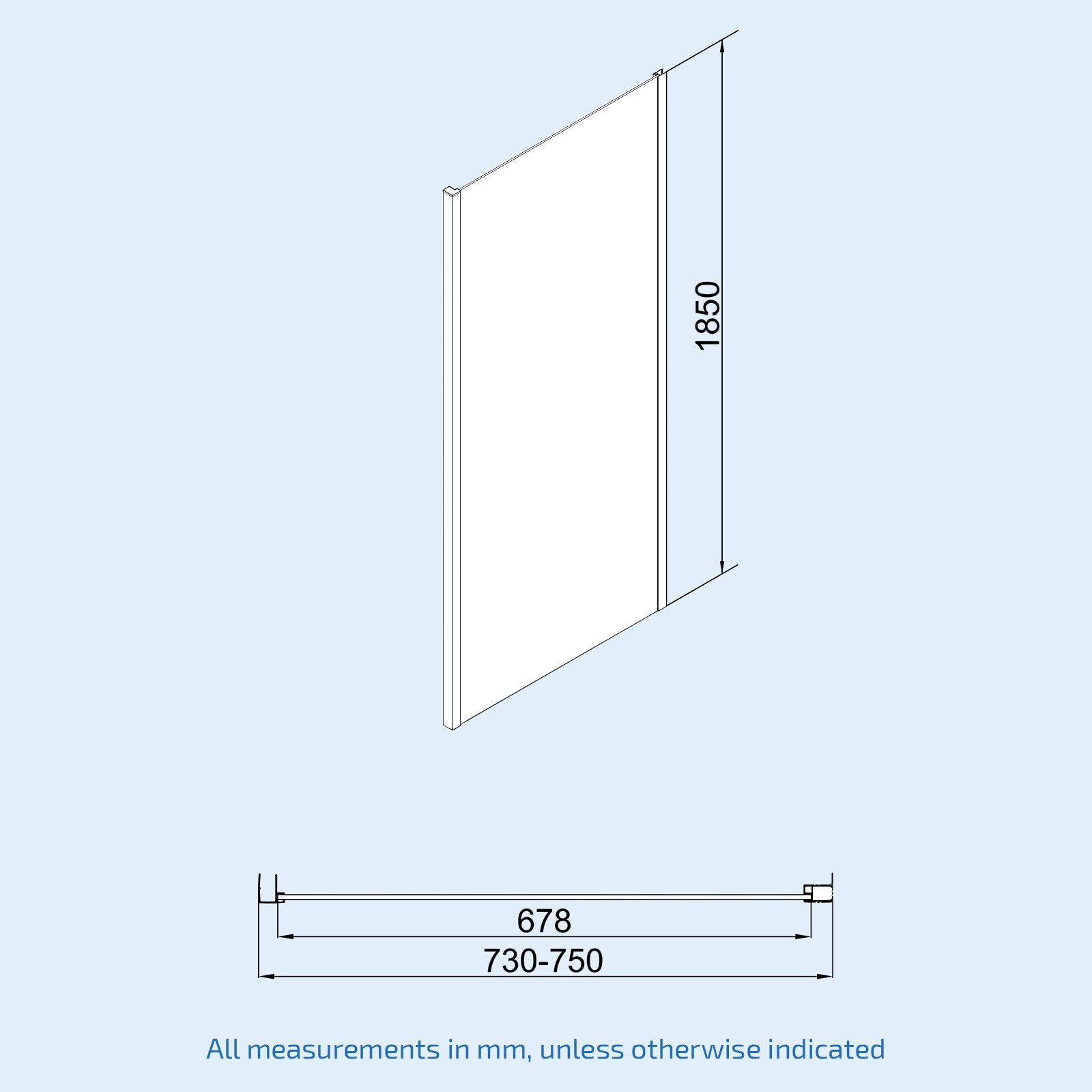 Manga 1600mm Shower Enclosure Sliding Door & 760mm Glass Side Panel Chrome