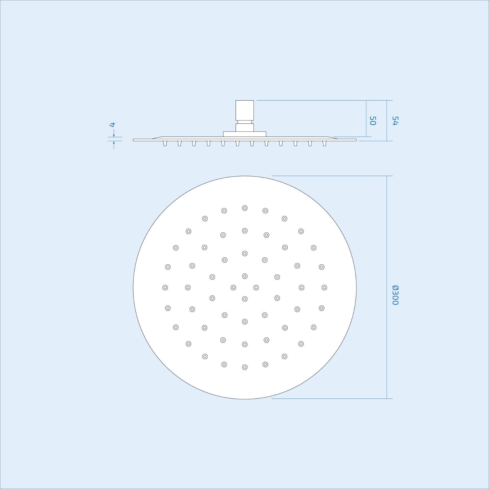FLORA 3 way round concealed thermostatic mixer valve hand shower bath filler