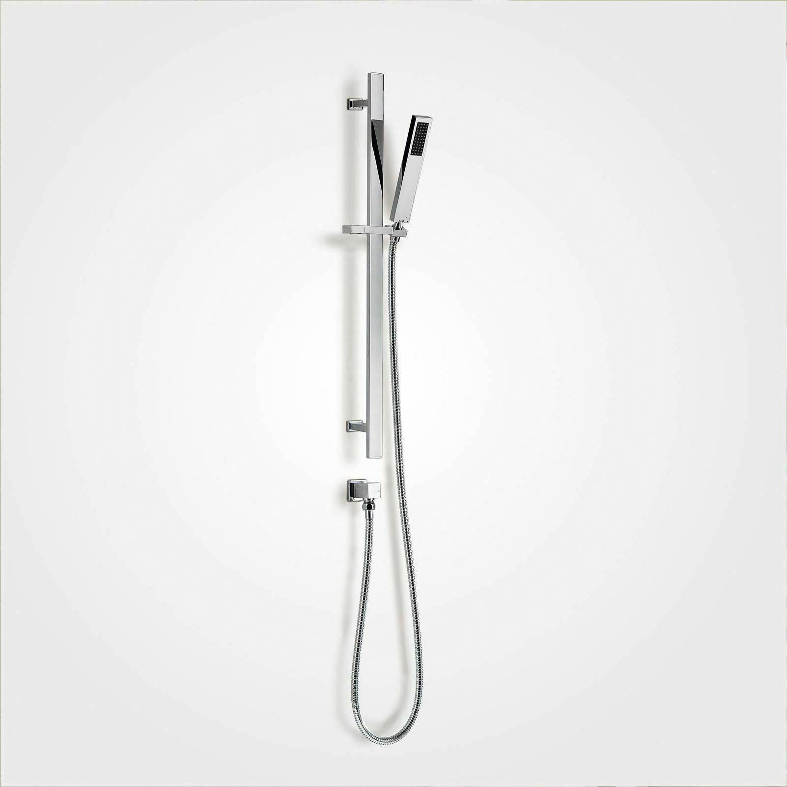 Olive Square 3 Way Concealed Thermostatic Shower Mixer Shower Head Handset & Body Jets Set
