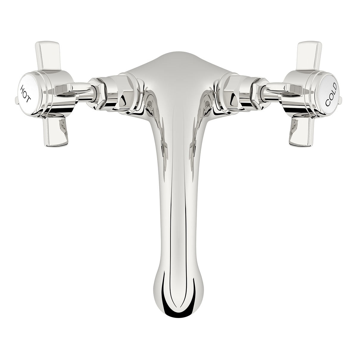 Edwardian Traditional Chrome Cross Head Design Basin Mono Mixer Tap