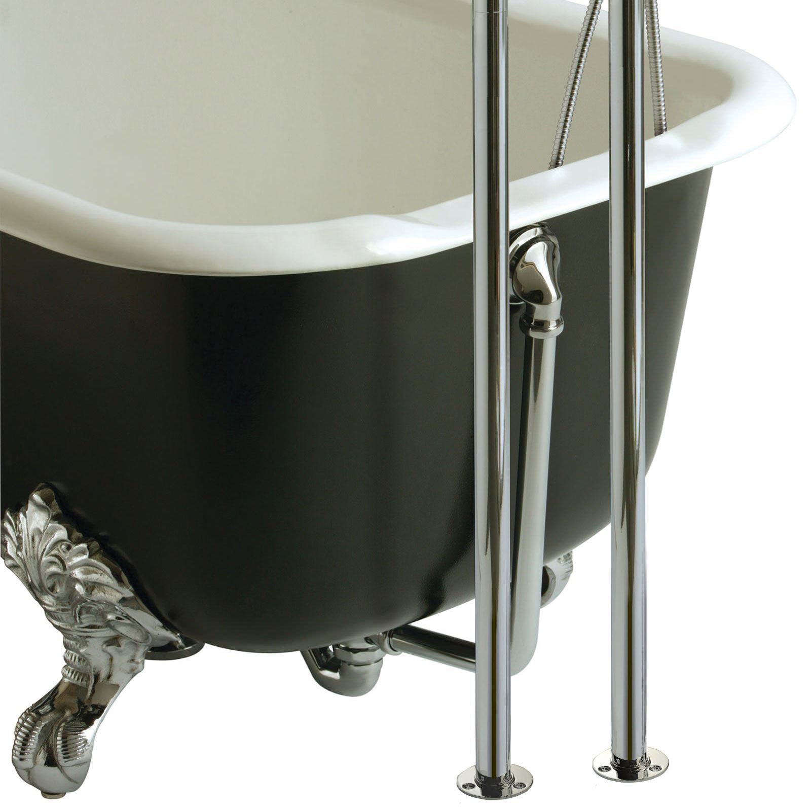 Blossom Contemporary Freestanding Floor Mounted Bath Shower Mixer Tap With Handheld Kit