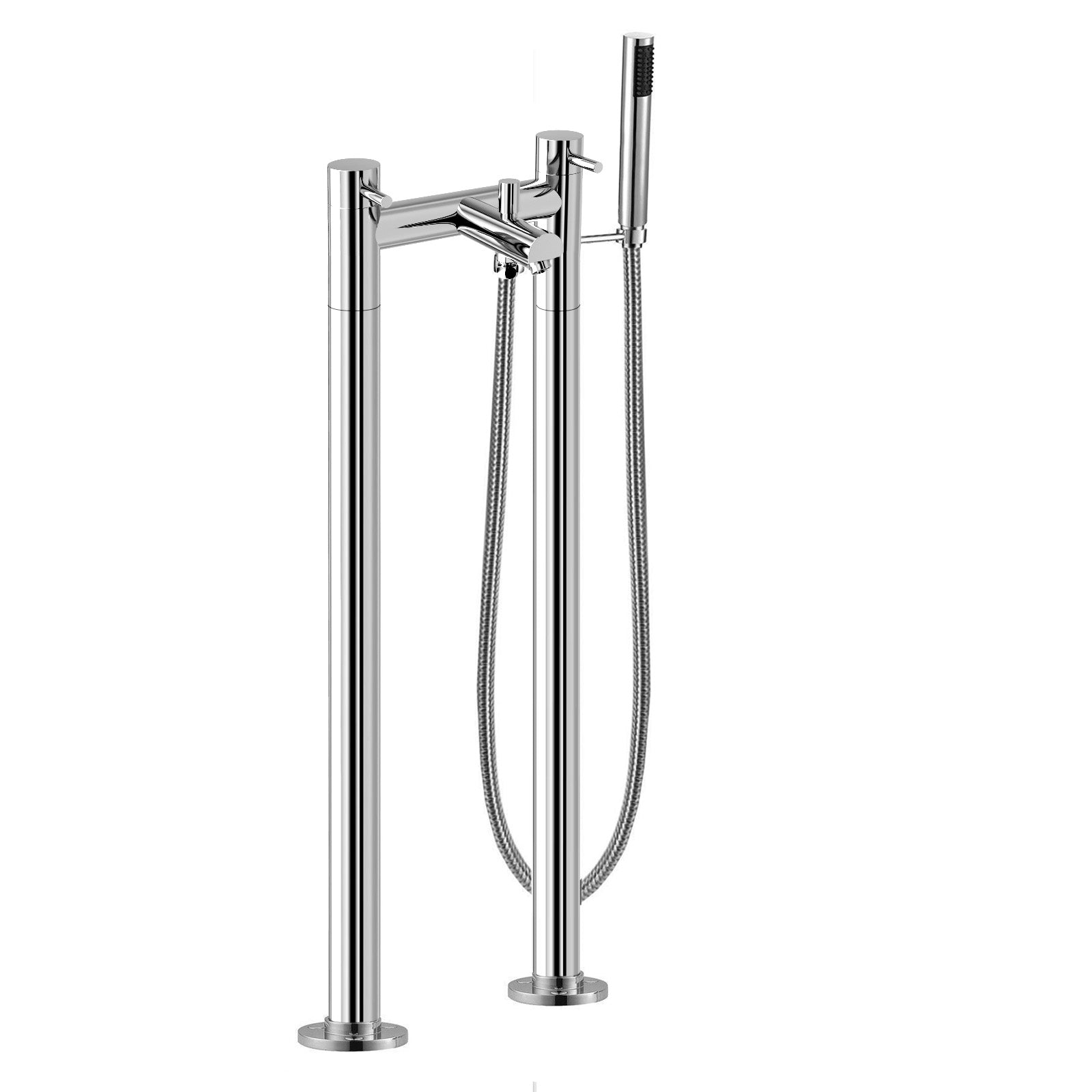 Blossom Contemporary Freestanding Floor Mounted Bath Shower Mixer Tap With Handheld Kit