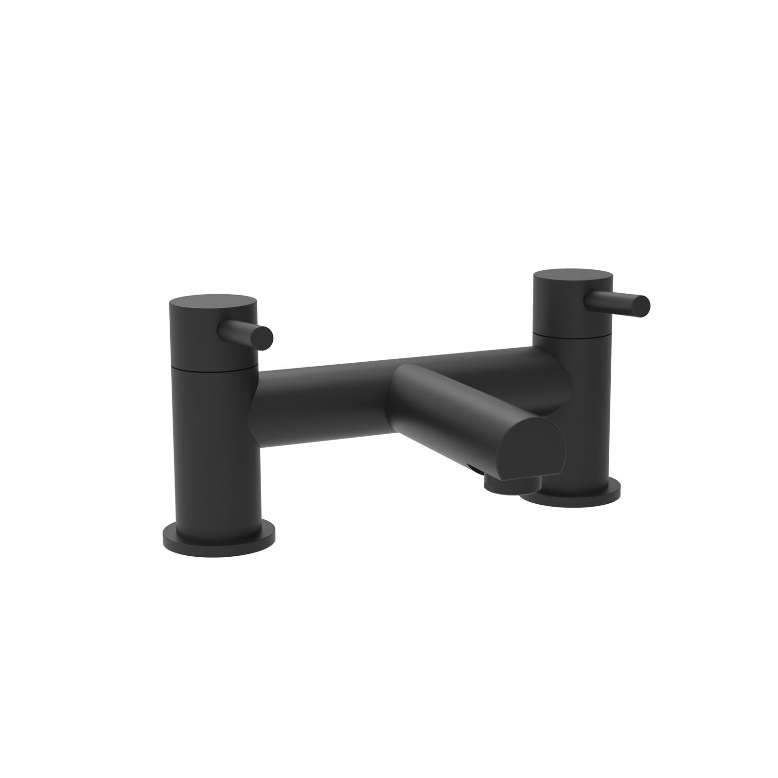 Finwood Bath Filler Mixer Tap Solid Brass Deck Mounted Matt Black