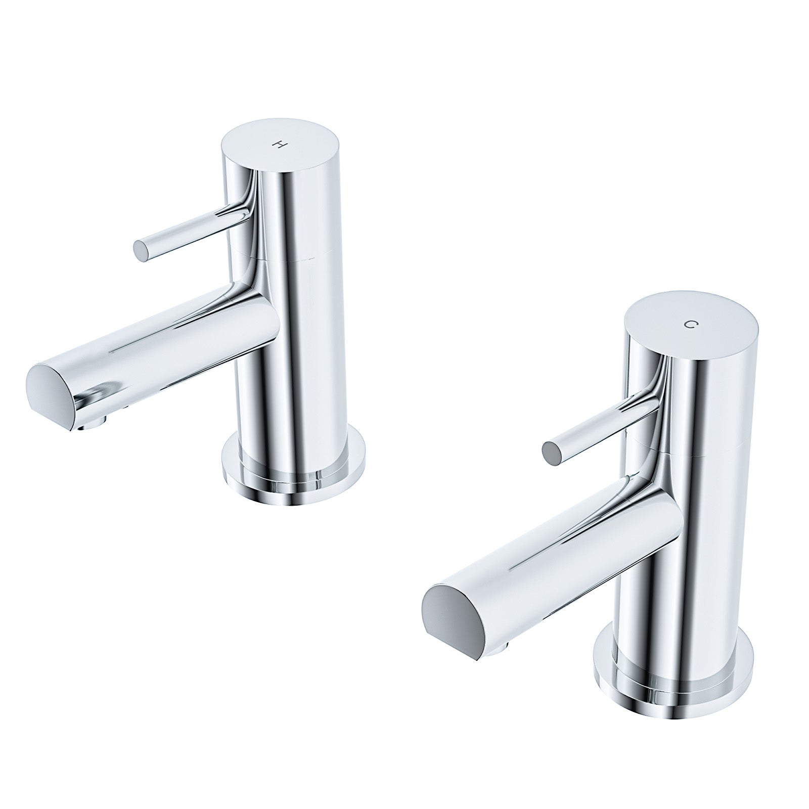 Marc Modern Set of Two Basin Taps & Deck Mounted Bath Filler Tap