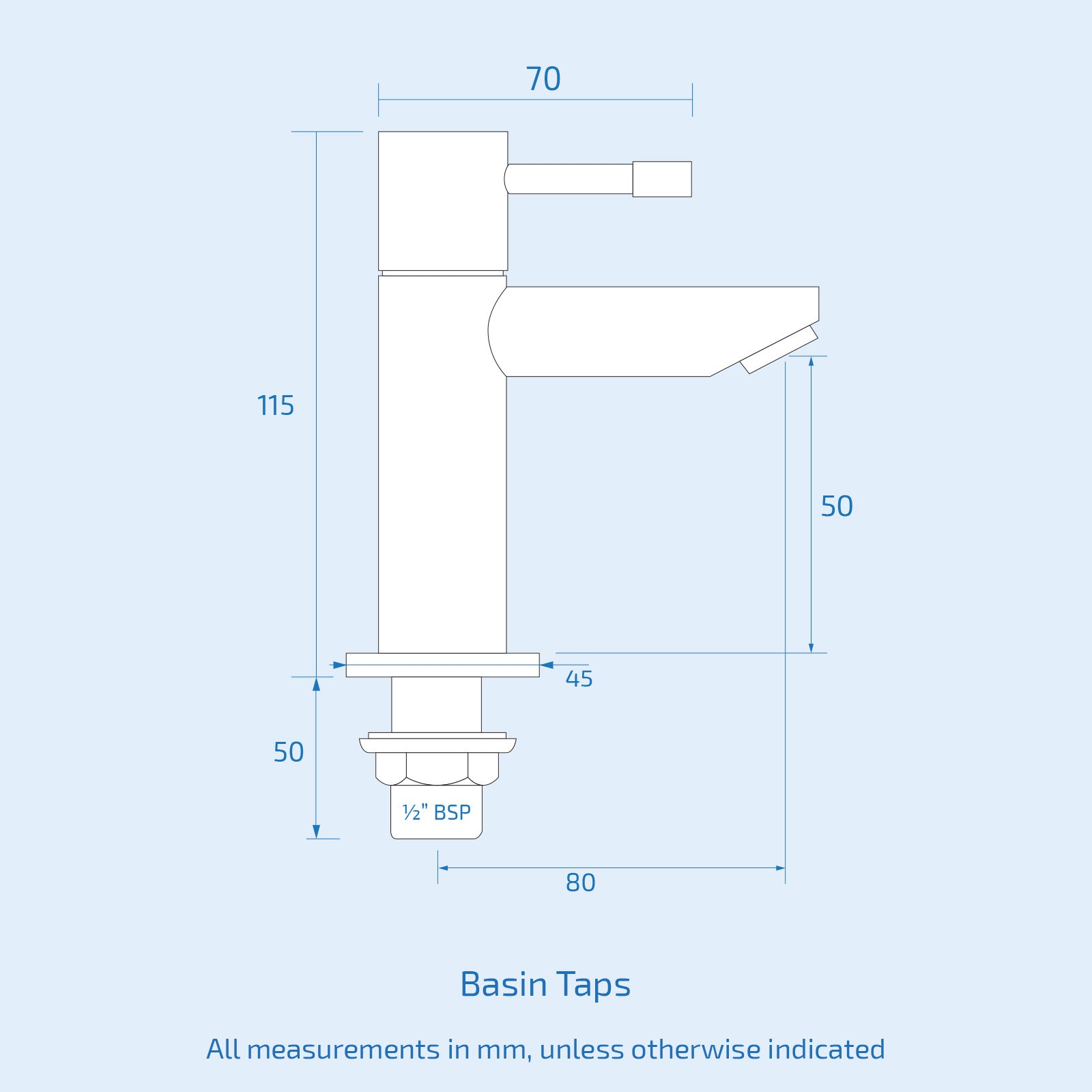 Marc Contemporary Set Of Two Basin Taps And Bath Shower Mixer Tap With Handheld Kit + Waste