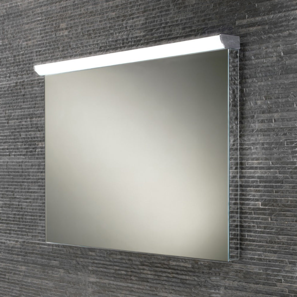 Hib Fleur Landscape steam free mirror with LED top illumination and mirrored sides