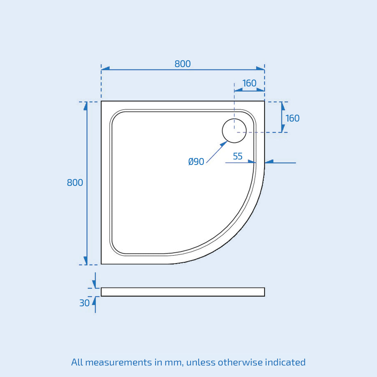 Shower Suite 450mm Vanity With Rimless BTW Toilet & Quadrant Enclosure