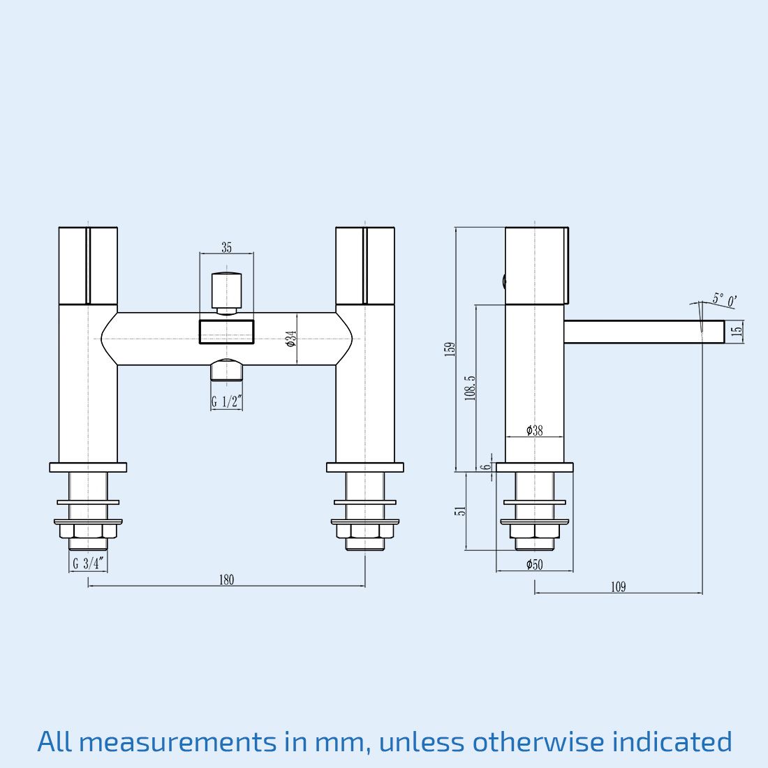 Arte Grey Deck Mounted Handleless Bath Shower Mixer Matt Grey With Handset And Adjustable Holder