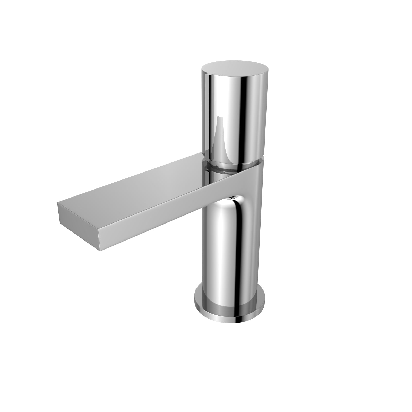 Chrome Handleless Futuristic Basin Mixer Tap Deck Mounted Brass Core