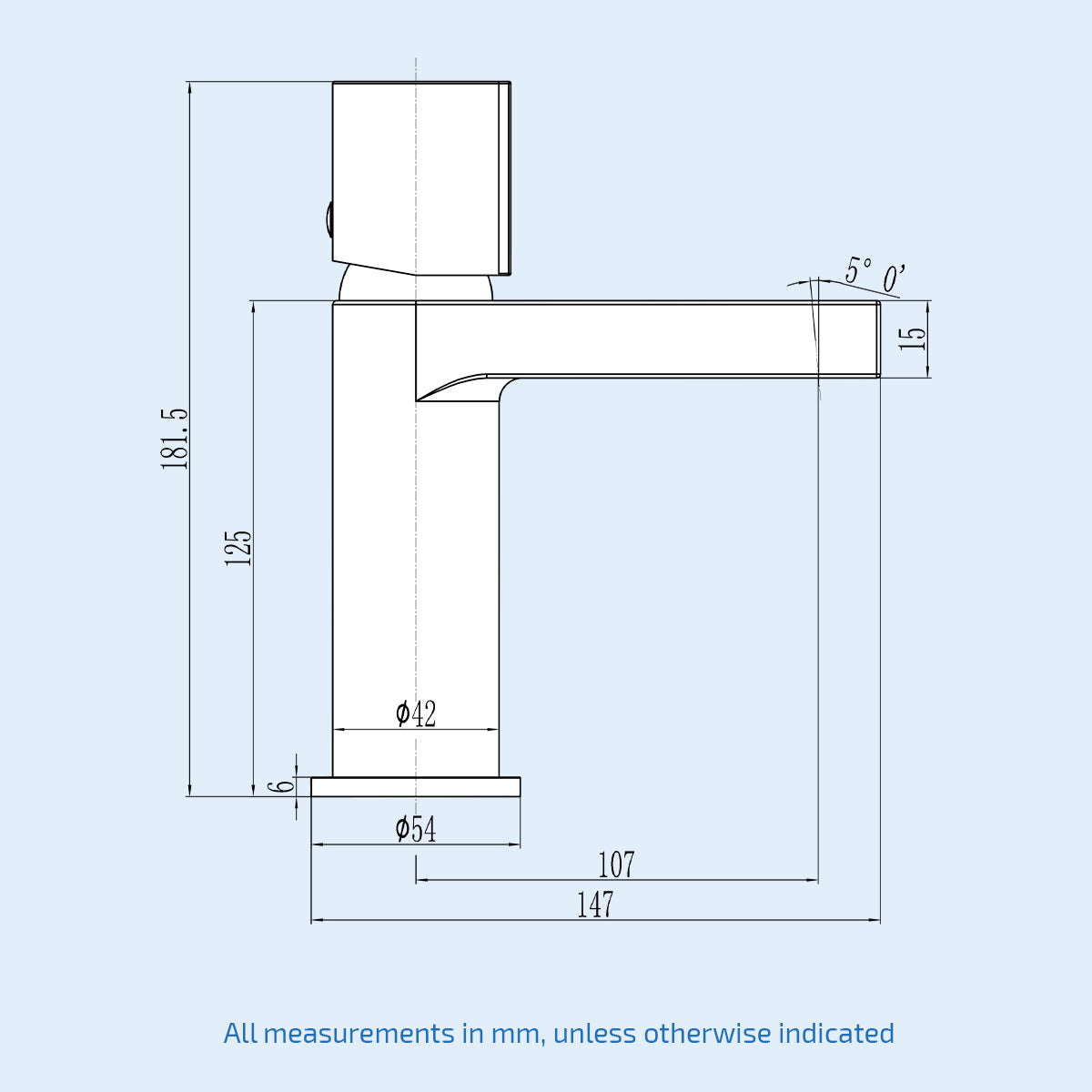 Matt Grey Futuristic Basin Mixer Tap Deck Mounted Brass Core