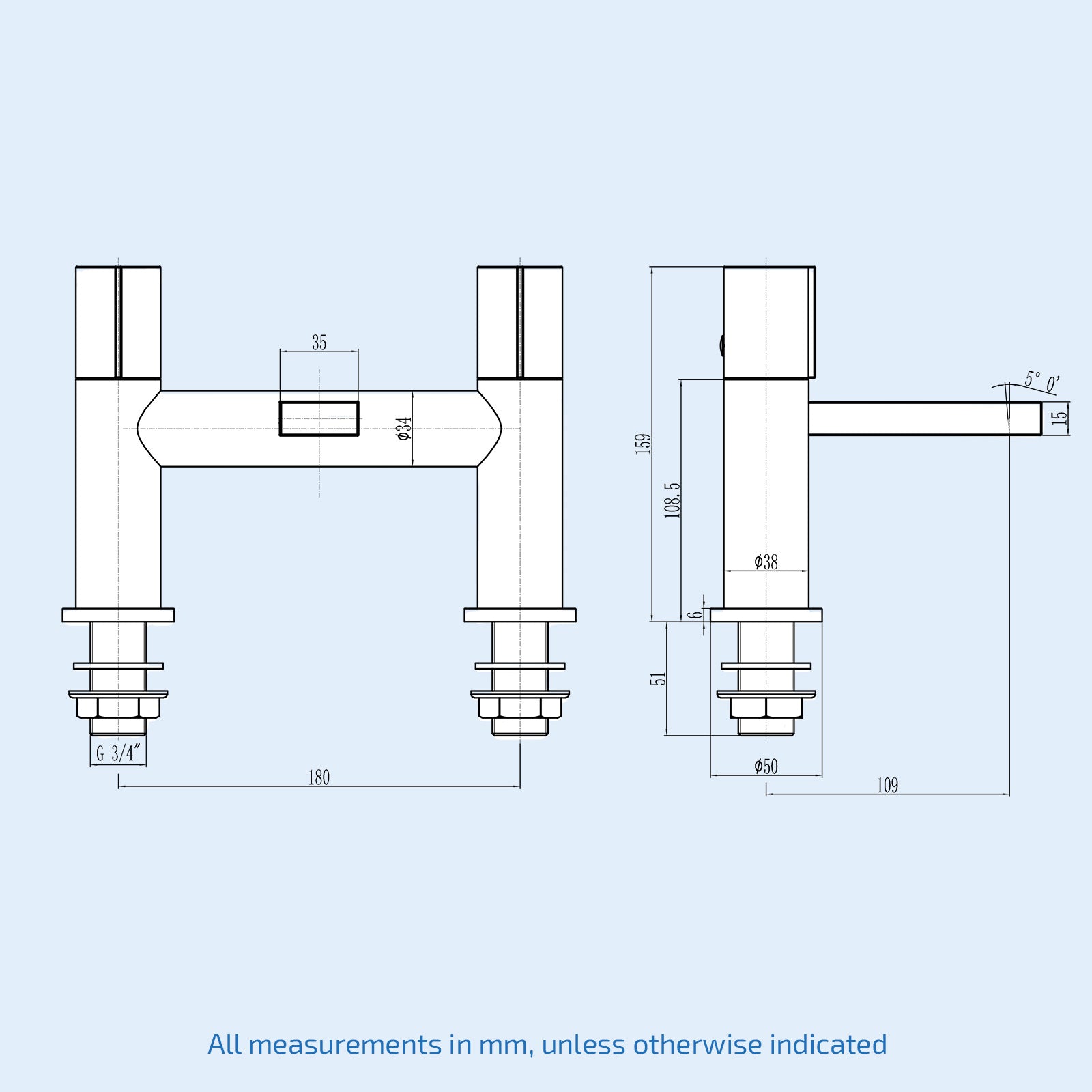 Matte Grey Arte Handleless Futuristic Bath Filler Tap Deck Mounted Brass
