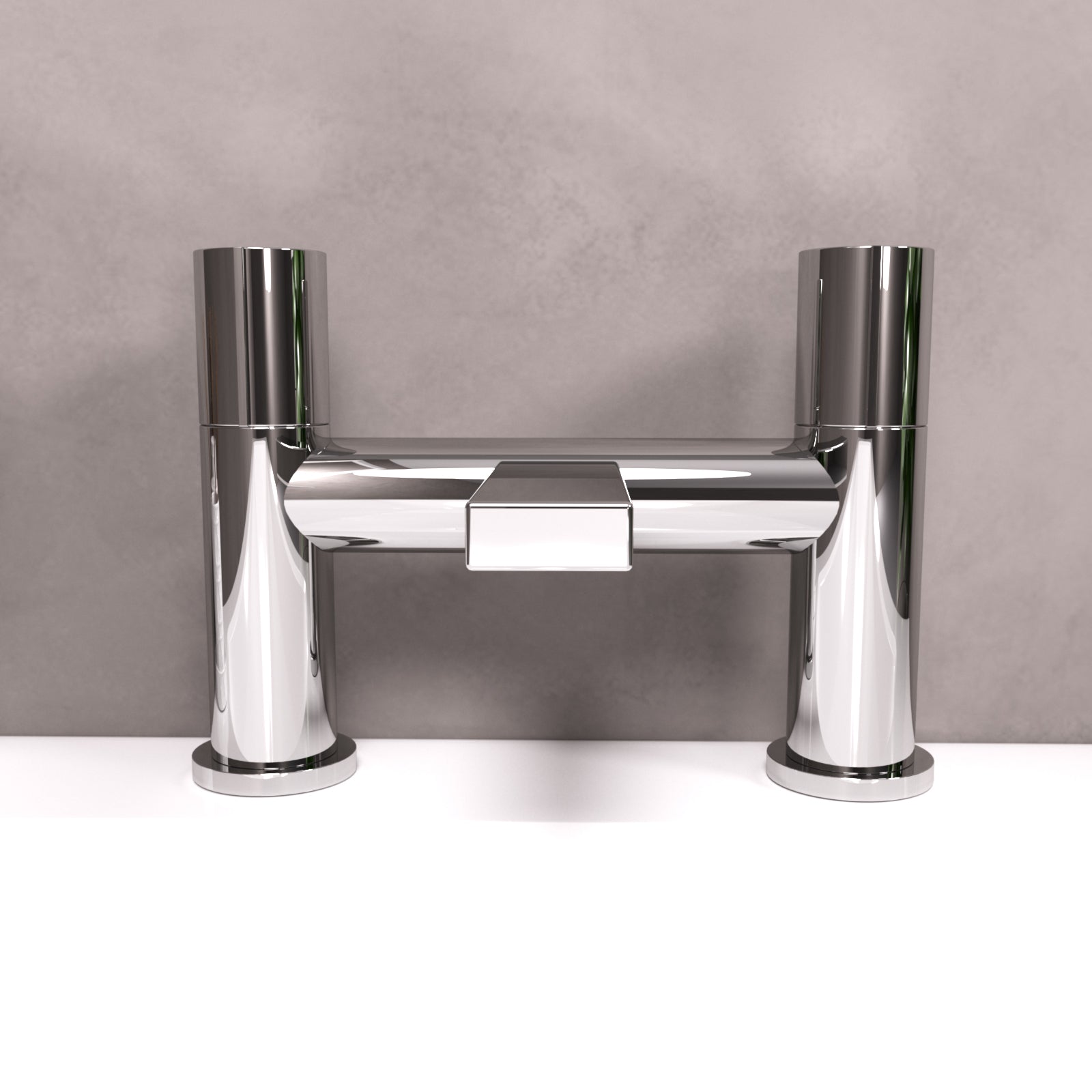 Arte Handleless Futuristic Polished Chrome Bath Filler Tap Deck Mounted Brass