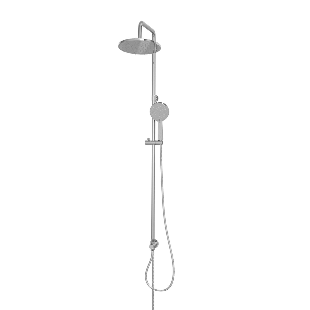Kinver Modern Exposed Round Shower Mixer Handset & Riser Rail Kit Chrome