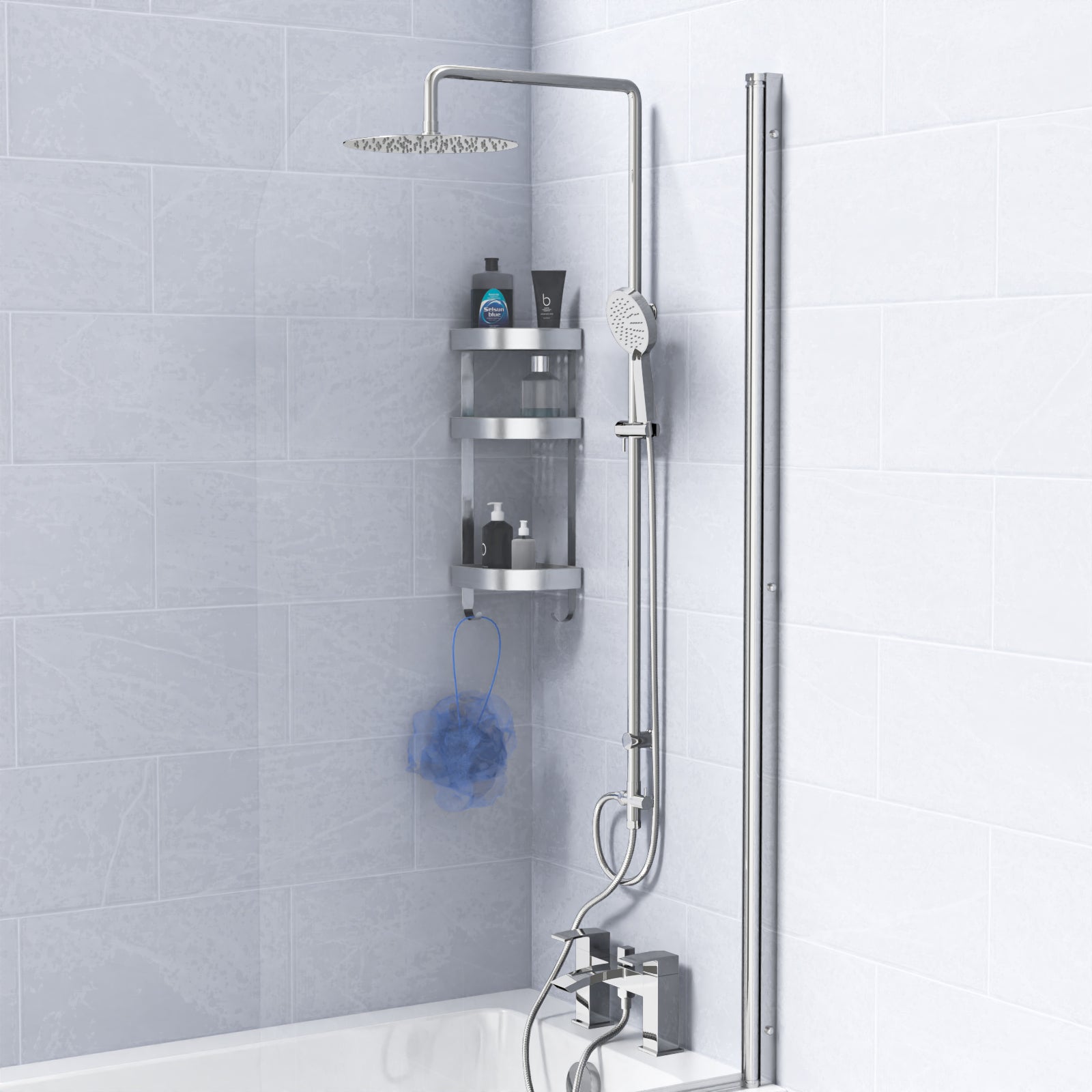 Modern Exposed Shower Mixer Handset & Bath shower Mixer