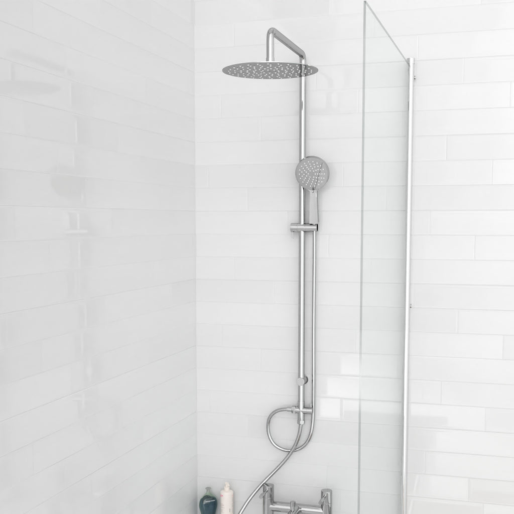 Corner Shower Riser Kit Kinver Modern Exposed Round Shower Mixer Handset & Riser Rail Kit Chro