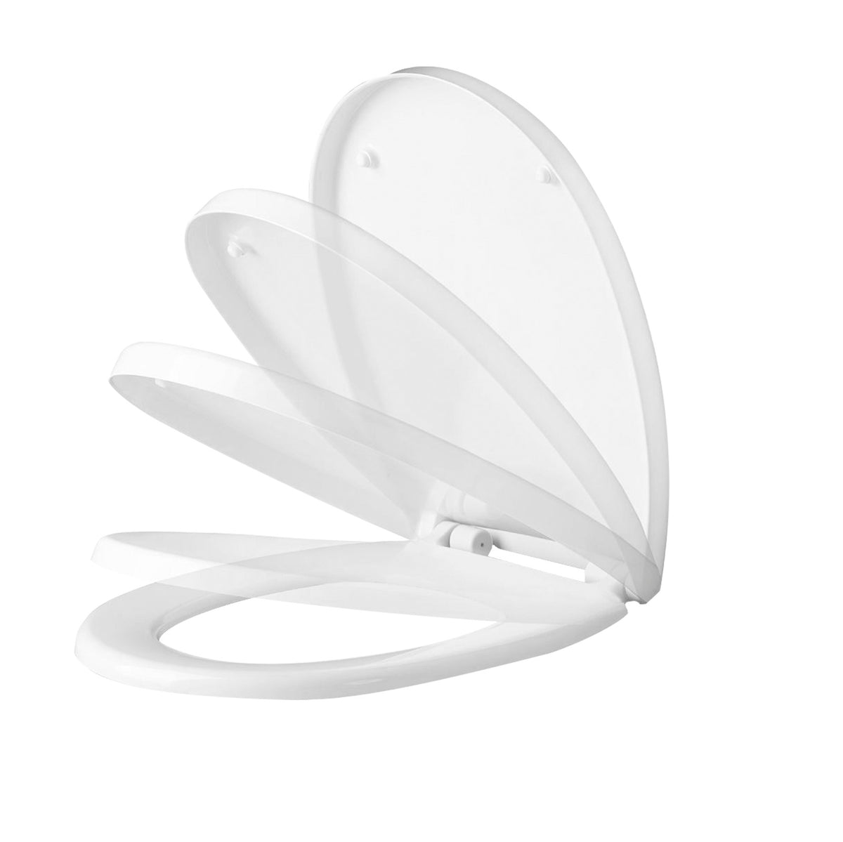 Soft Close D Shape Toilet Seat With Cover - Thick Design