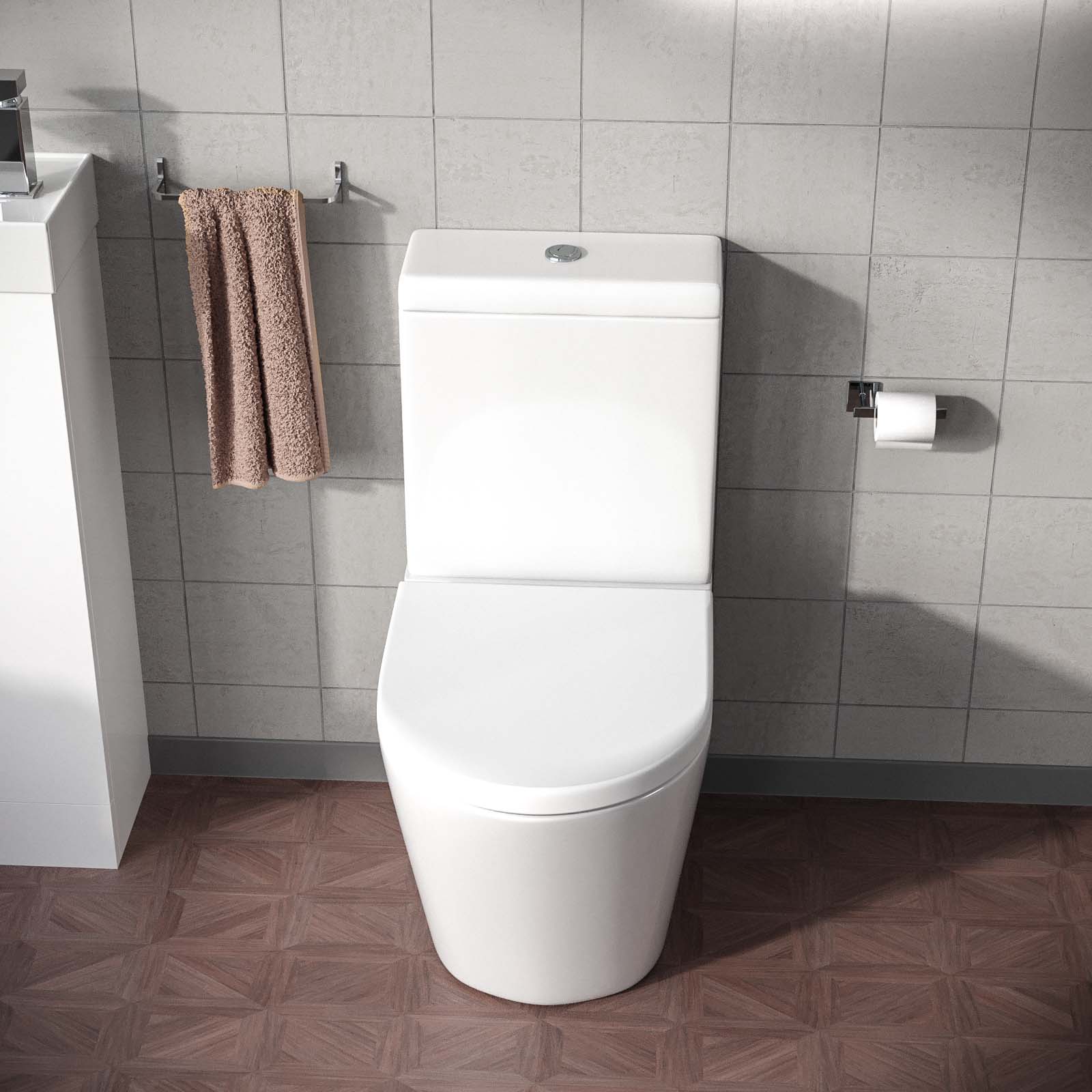 Bella Round Close Coupled Cistern, Pan and Seat
