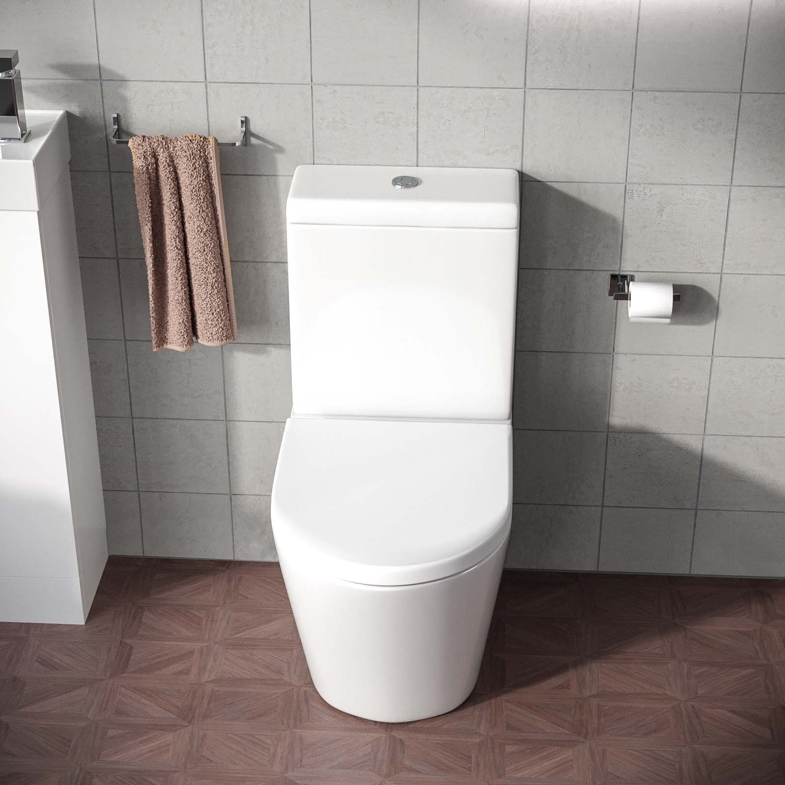 Bella Round Rimless Close Coupled Cistern, Pan and Seat