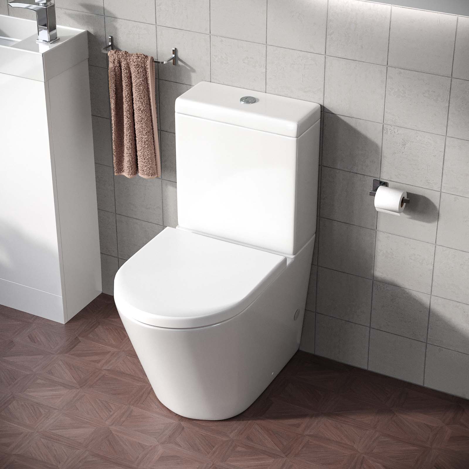Bella Round Rimless Close Coupled Cistern, Pan and Seat
